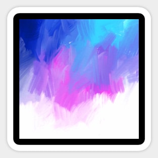 Beautiful and Colorful Blue Abstract Sticker